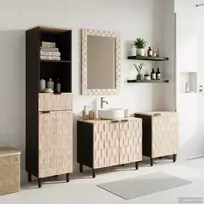 Vonios komplektai su stalčių 4 pcs Baltos skalbimo apdaila
