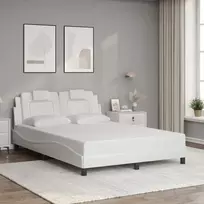 Lovos rėmas, Viana, be čiužinio, baltos, 140x190 cm, dirbtinė oda