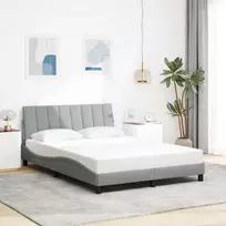 Lovos rėmas be čiužinio, Hanko, šviesiai pilkas, 140x200cm, audinys