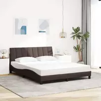 Lovos rėmas be čiužinio, Hanko, tamsiai rudas, 160x200cm, audinys