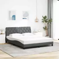 Lovos rėmas be čiužinio, tamsiai pilkas, 160x200cm, audinys
