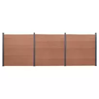 Tvoros segmento rinkinys, rudos spalvos, 526x186cm, WPC