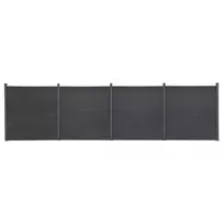 Tvoros segmento rinkinys, pilkos spalvos, 699x186cm, WPC