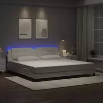Lovos rėmas su LED be čiužinio, Zadar, baltos spalvos, 200x200cm