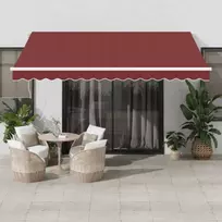 Automatinė ištraukiama markizė, bordo spalvos, 400x350cm