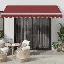 Automatinė ištraukiama markizė, bordo spalvos, 350x250cm