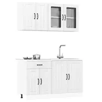Virtuvinių spintelių komplektas, 4 dalių, Lucca, balta