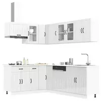 Virtuvinių spintelių komplektas, 11 dalių, Lucca, balta