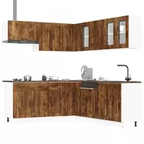 Virtuvinių spintelių komplektas, 11 dalių, Kalmar, dūminio
