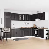 Kriaušės pagrindinė spintelė Lucca 2 pcs Juoda Apdirbta mediena