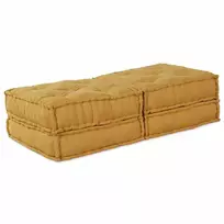 Modulinė sofa 2 pcs Geltona 140 x 70 x 36 cm Audinys