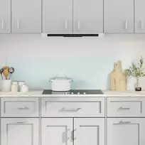 Virtuvės sienelės, 2vnt., baltos, 80x40cm, grūdintas stiklas