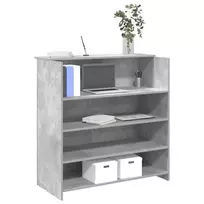 Registratūra, betono pilkas, 100x50x103,5 cm, apdirbta mediena