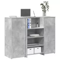 Registratūra, betono pilkas, 135x50x103,5 cm, apdirbta mediena