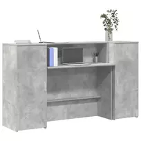 Registratūra, betono pilkas, 180x50x103,5 cm, apdirbta mediena