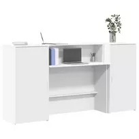 Registratūra, baltos spalvos, 200x50x103,5 cm, apdirbta mediena