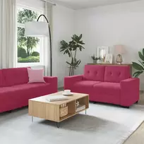 Sofos komplektas 3 pcs Vėjo raudona 221 x 80 x 80 cm Aksomas