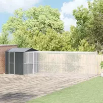 Paukščių narvas Antracitas 845 x 304 x 247 cm Cinkuota plienas
