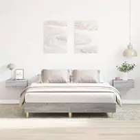 Lovos rėmas be čiužinio, pilkos ąžuolo, 150x200cm, mediena