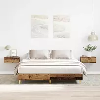 Lovos rėmas be čiužinio, medienos dizaino, 150x200 cm