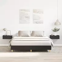 Lovos rėmas be čiužinio, juodos, 140x200 cm, apdirbta mediena