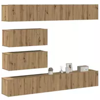 6 dalių sieninis televizoriaus spintelės komplektas Artisan Oak