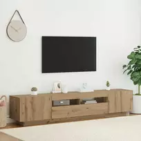 televizoriaus spintelė su LED lemputėmis Artisan ąžuolas