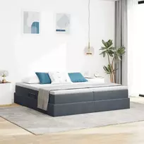 Lova su daiktų laikymo vieta ir čiužiniu 180 x 200 cm Aksomas