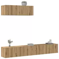 3 dalių sieninis televizoriaus spintelės komplektas Artisan Oak