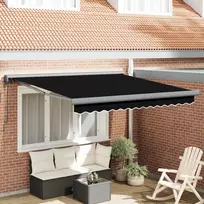 Pavėsinė Juoda 350 x 250 x 165 cm Poliesteris ir aliuminis