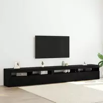 TV spintelių komplektas 3 pcs Juodas ąžuolas 270 x 35 x 40 cm