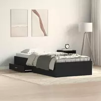 Lovos rėmas Juodas ąžuolas 90 x 200 cm Apdirbta mediena