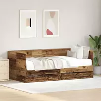 Dienos lova Senovinis medis 90 x 190 cm Apdirbta mediena