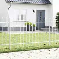 Sodo tvora 7 pcs Balta 11,9 x 1 m Miltelinis plienas