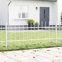 Sodo tvora 9 pcs Balta 15,3 x 0,6 m Miltelinis plienas