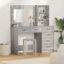 Makiažo stalas su stalčių Šviesiai pilka 78.5 x 41 x 135 cm