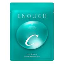 ENOUGH Collagen 3X Moisture Brightening Sheet Mask, Lakštinė veido kaukė, 1 vnt