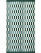 Lauko/vidaus kilimas, tinkantis terasoms ir balkonams 80x150 cm, žalias/baltas