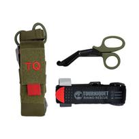 Mil-Tec RHINO RESCUE Tourniquet with Scissors and Green Sheath