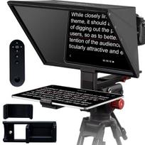 Vaizdo kamera Teleprompteris, skaidrių stiklų daliklis, skirtas telefonams ir planšetėms, su papildomais raktažodžiais: vaizdo įrašų kūrimas, prezentacijos, skaitymo įrenginys.