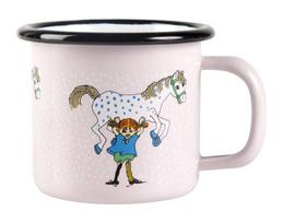Muurla Pepė ilgakojinė emalio puodelis 150 ml Pippi And The Horse