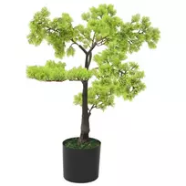 Dirbtinis kiparisinis bonsai medelis su vazonu, 60cm, žalias