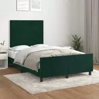 Lovos rėmas be čiužinio tamsiai žalias 120x200 cm aksomas