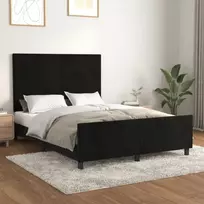 Lovos rėmas be čiužinio, juodos spalvos, 140x190cm, aksomas