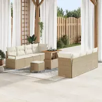 Sodo Sofų Rinkinys su pagalve Bežinė ir kreminė 90 x 55 x 71 cm