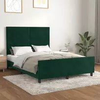 Lovos rėmas be čiužinio tamsiai žalias 140x200 cm aksomas