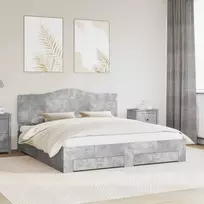 Lovos rėmas Betono pilka 180 x 200 cm Apdirbta mediena