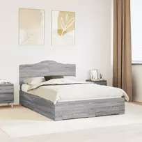 Lovos rėmas Pilkas Sonoma 160 x 200 cm Apdirbta mediena
