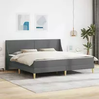 Lovos rėmas su čiužiniu Tamsiai pilka 180 x 200 cm Poliesteris