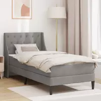 Lovos rėmas su čiužiniu Šviesiai pilka 80 x 200 cm Aksomas